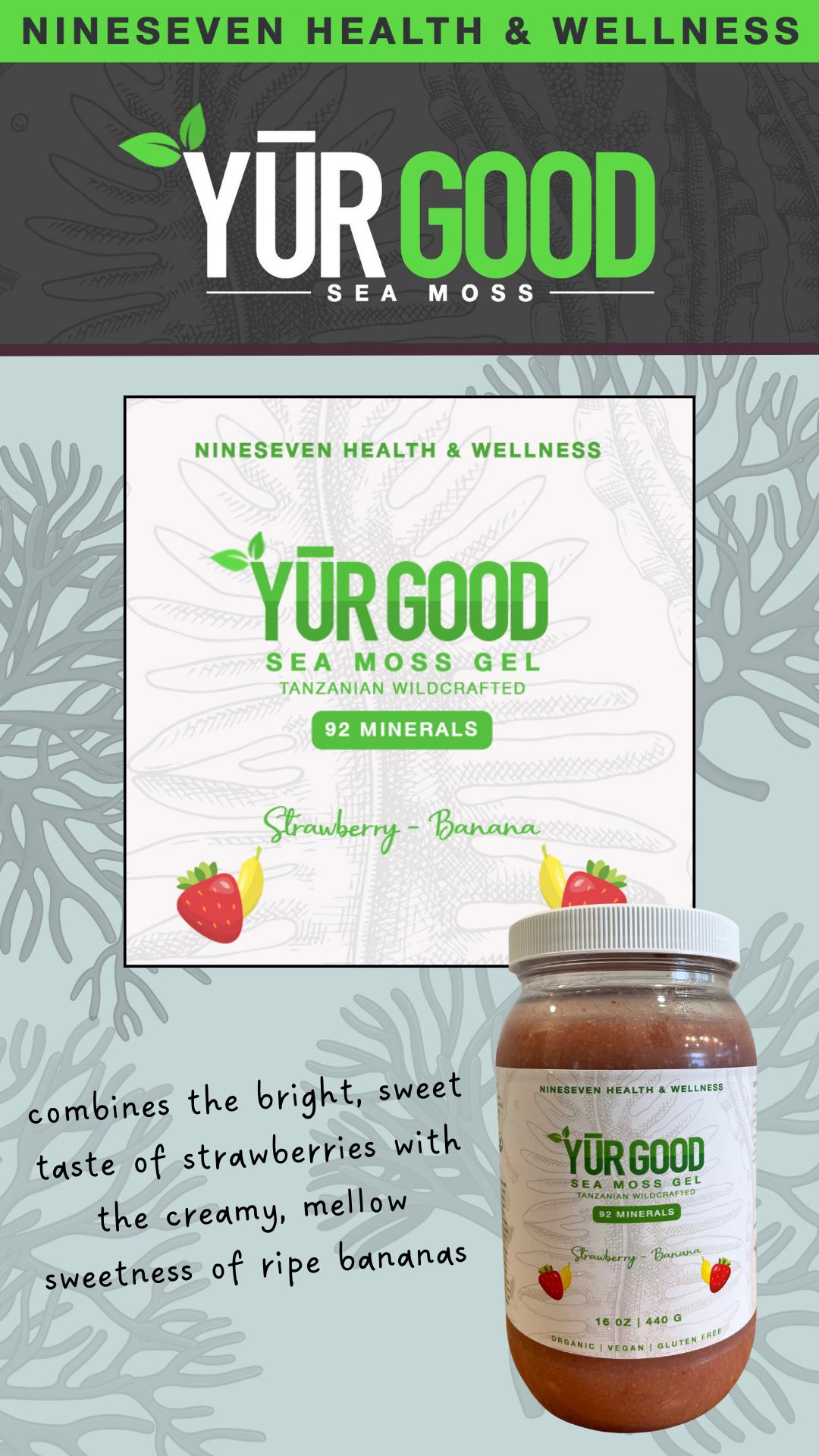 Strawberry-Banana Sea Moss Gel